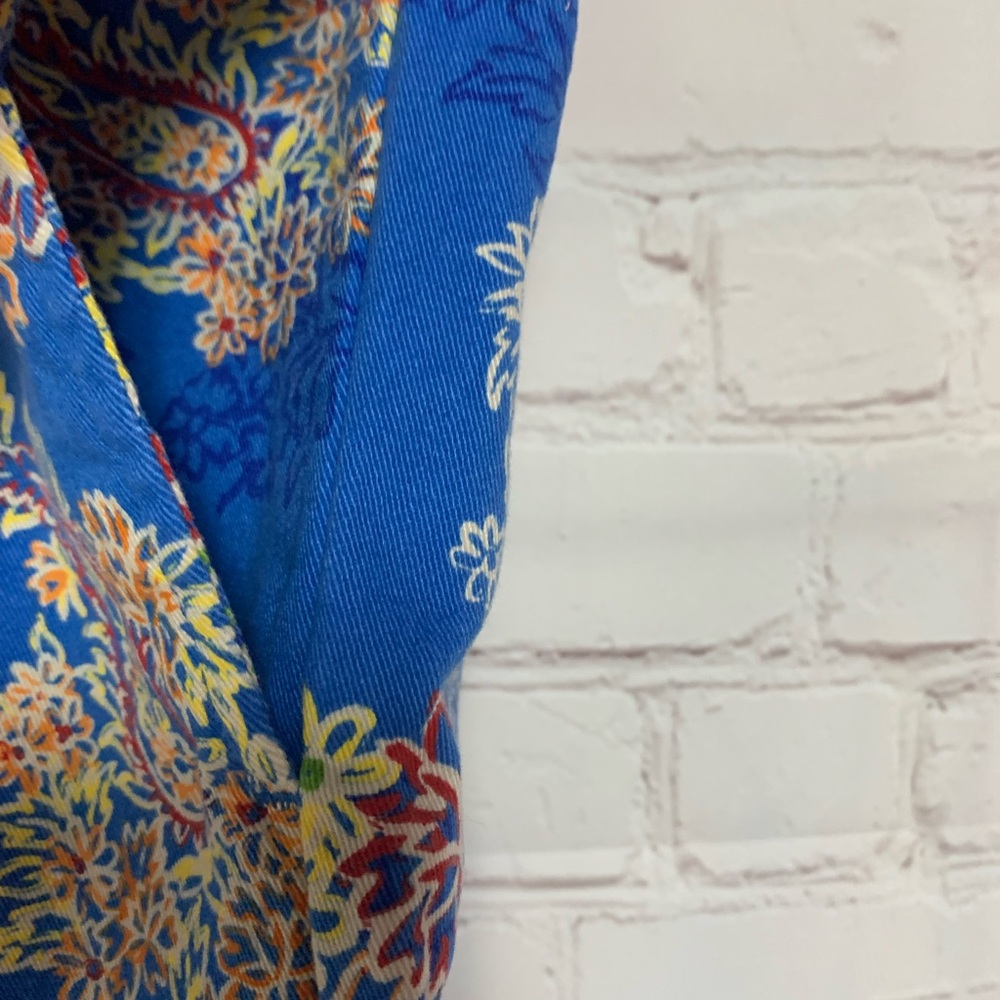 Houston White Blue Paisley Floral Pants Size S 32” - Picture 8 of 9